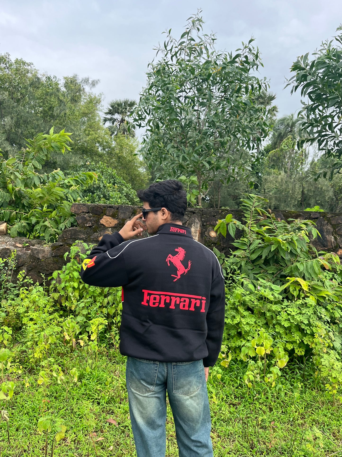 F1 BLACK FERRARI UNISEX RACING JACKET