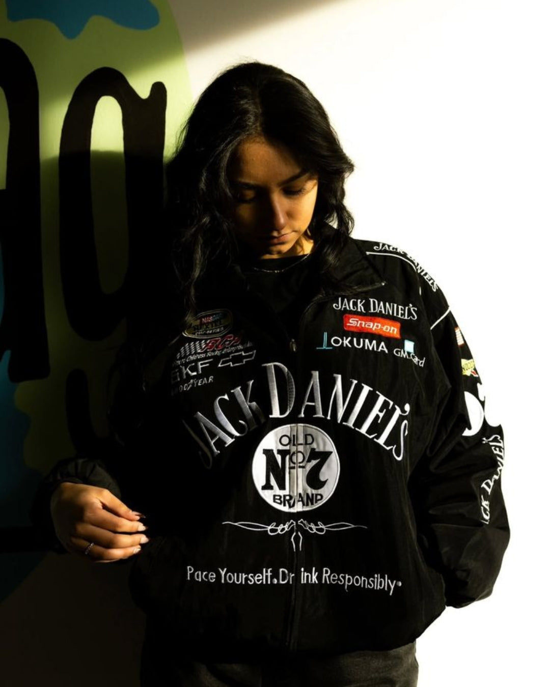 F1 Jack Daniel Puffer Embroidery Unisex Jacket l TSF