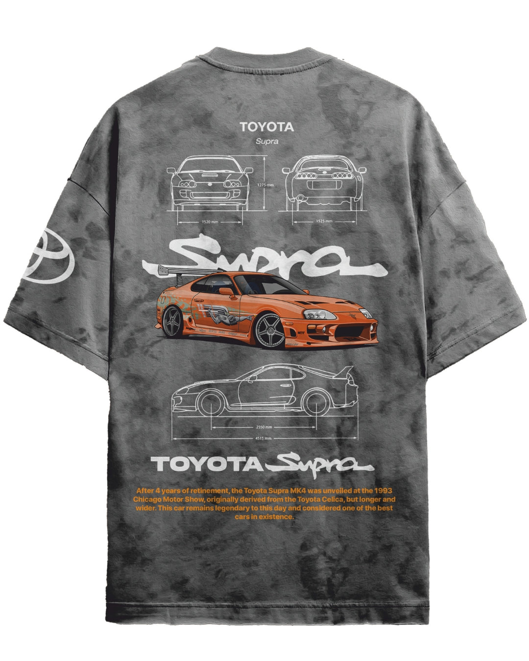TOYOTA UNISEX ACID WASH T-SHIRT