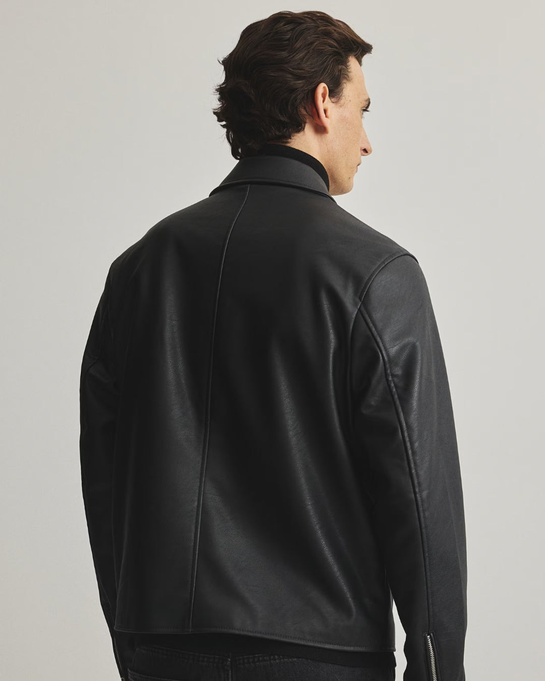 ASTHETIC LEATHER UNISEX COLLARED JACKET