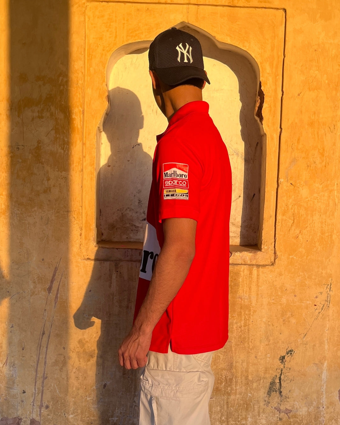 F1 MARLBORO UNISEX RED POLO T-SHIRT