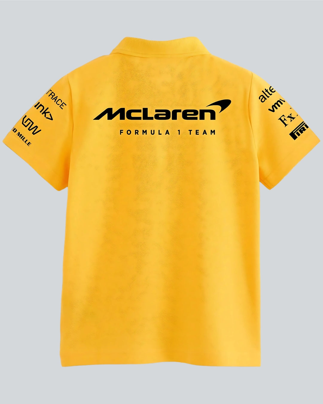 F1 MCLAREN UNISEX YELLOW POLO T-SHIRT