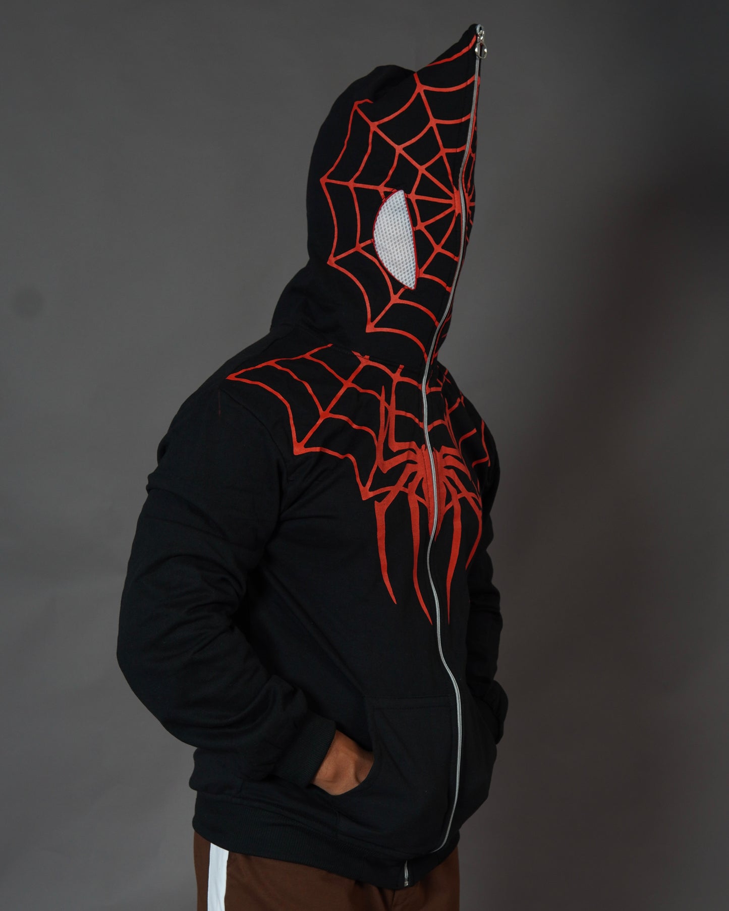 ASTHETIC BLACK UNISEX SPIDER HOODIE