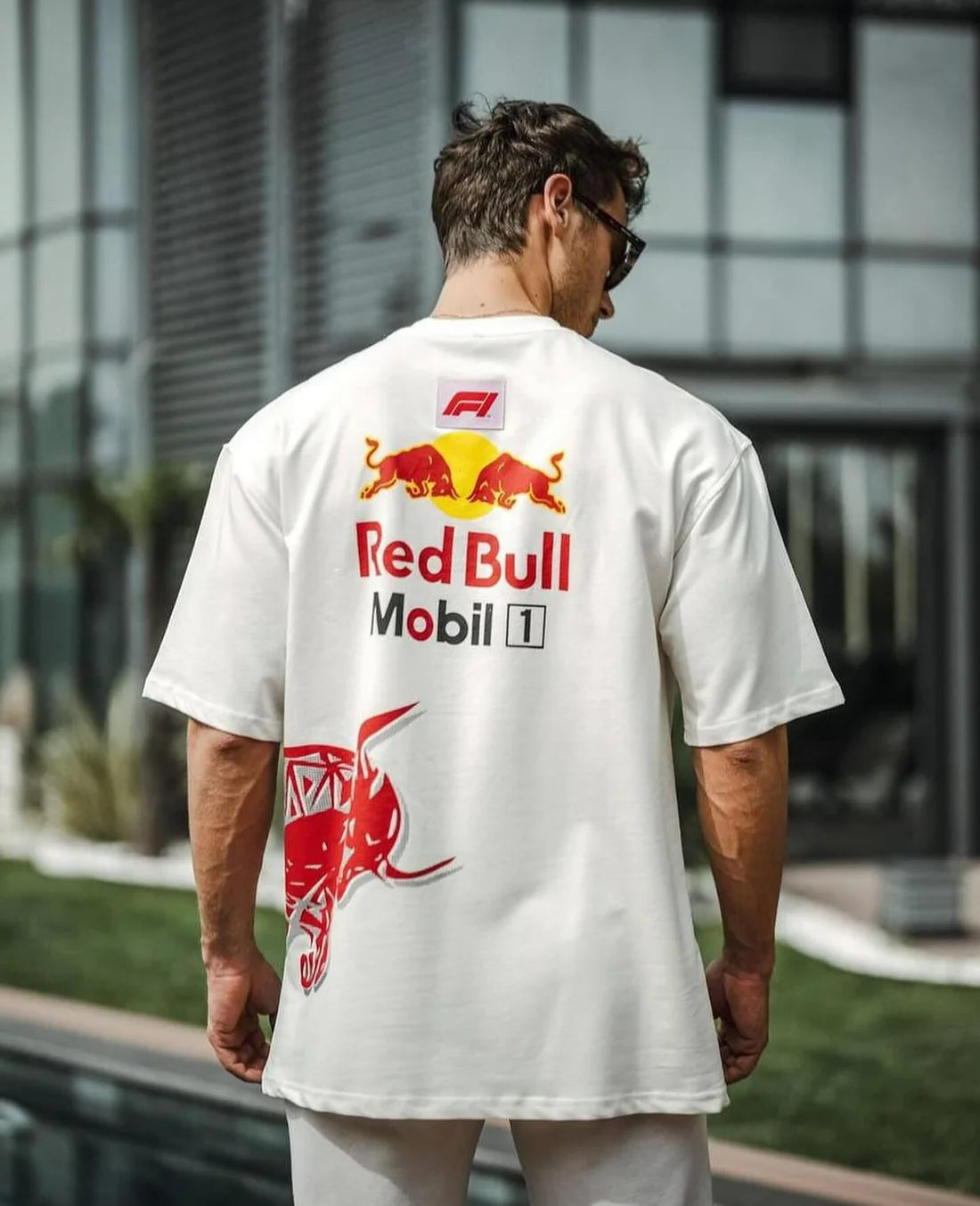 F1 WHITE REDBULL UNISEX T-SHIRT