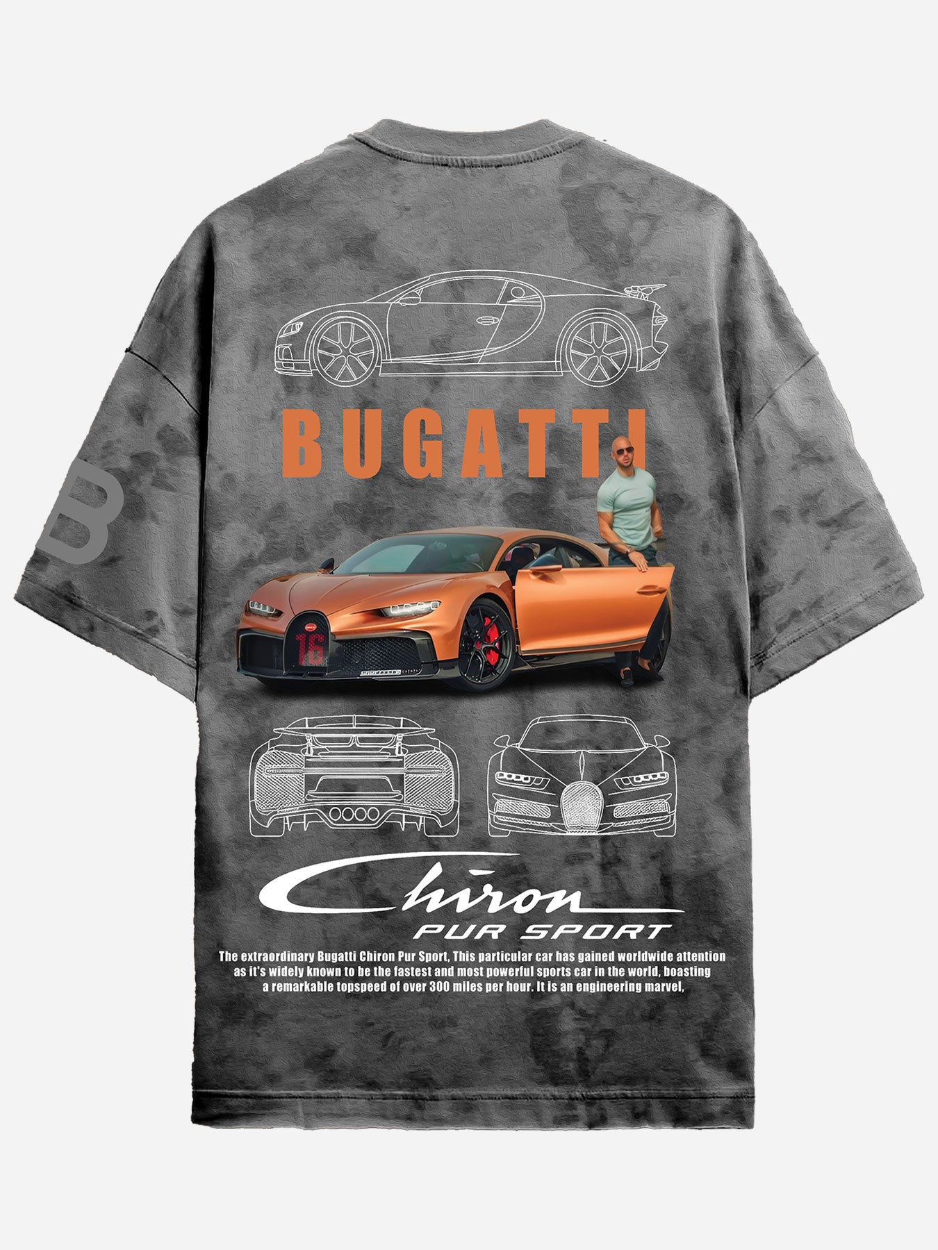 BUGATTI ACID WASH UNISEX T-SHIRT