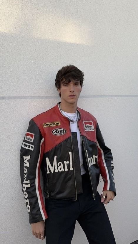 F1 BLACK MARLBORO UNISEX LEATHER JACKET