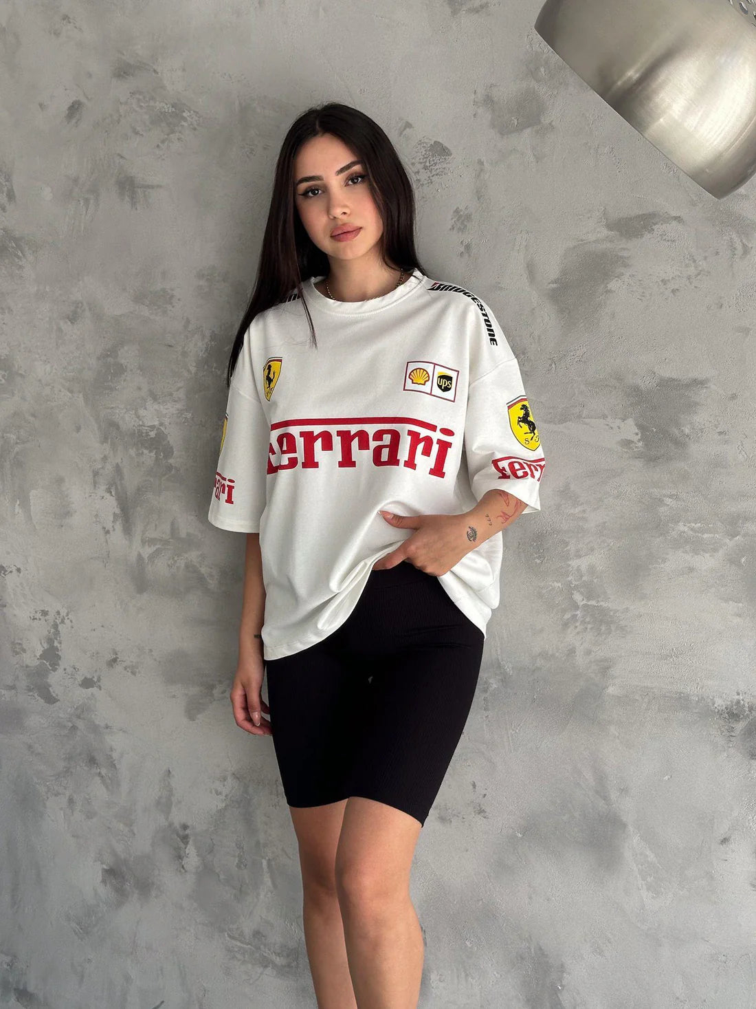 F1 WHITE FERRARI UNISEX T-SHIRT