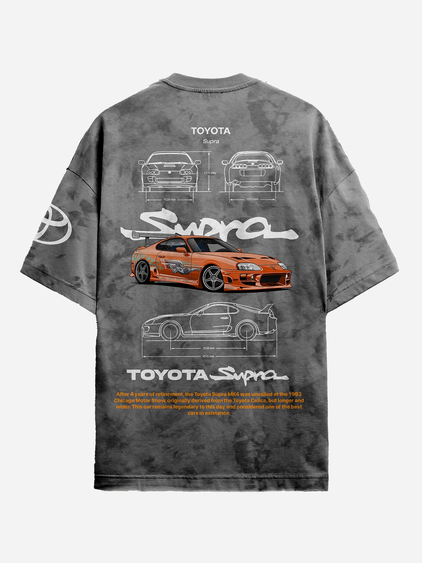 TOYOTA UNISEX ACID WASH T-SHIRT