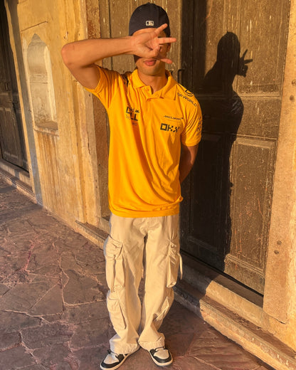 F1 MCLAREN UNISEX YELLOW POLO T-SHIRT