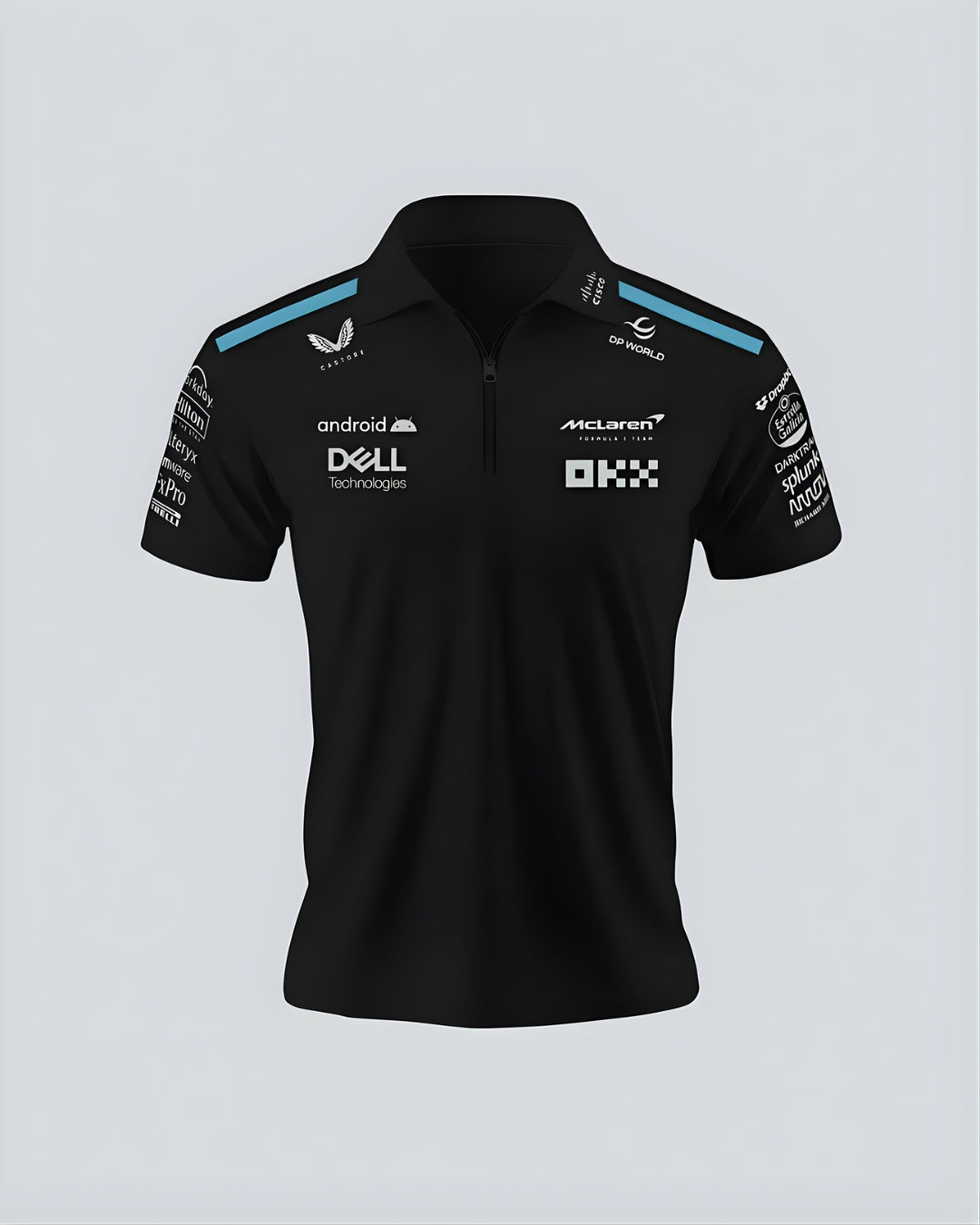 F1 MCLAREN UNISEX BLACK POLO T-SHIRT