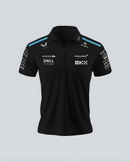 F1 MCLAREN UNISEX BLACK POLO T-SHIRT