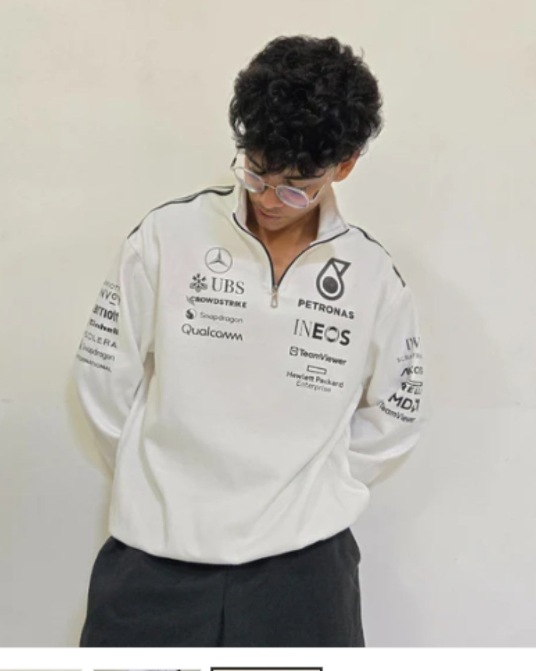 F1 PETRONAS WHITE UNISEX SWEATSHIRT