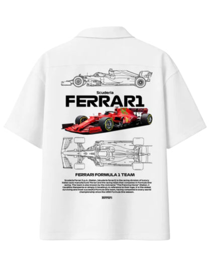 F1 FERRARI WHITE UNISEX SHIRT