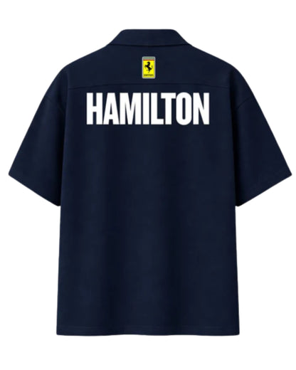 F1 HAMILTON NAVY BLUE UNISEX SHIRT