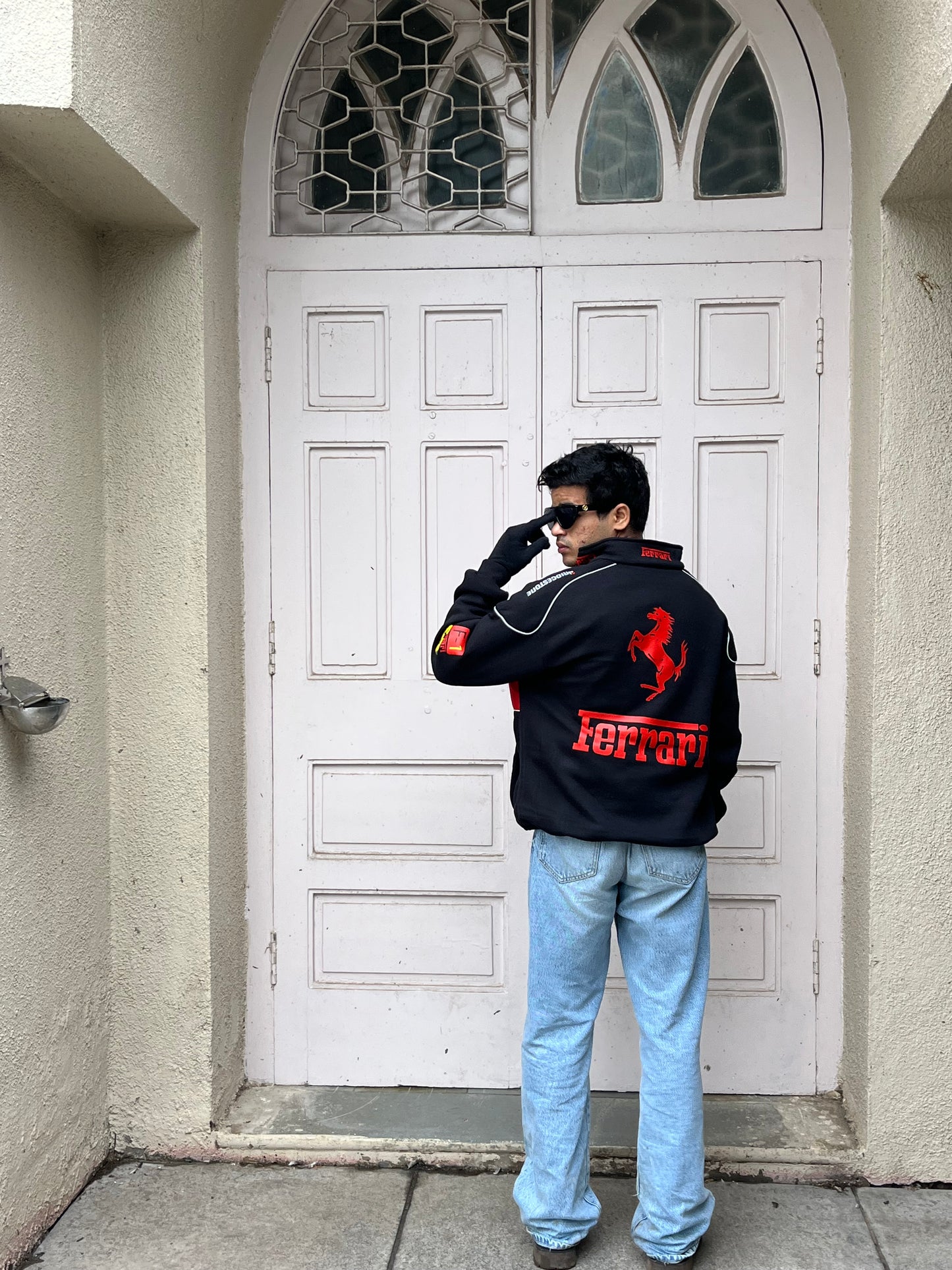 F1 BLACK FERRARI UNISEX RACING JACKET
