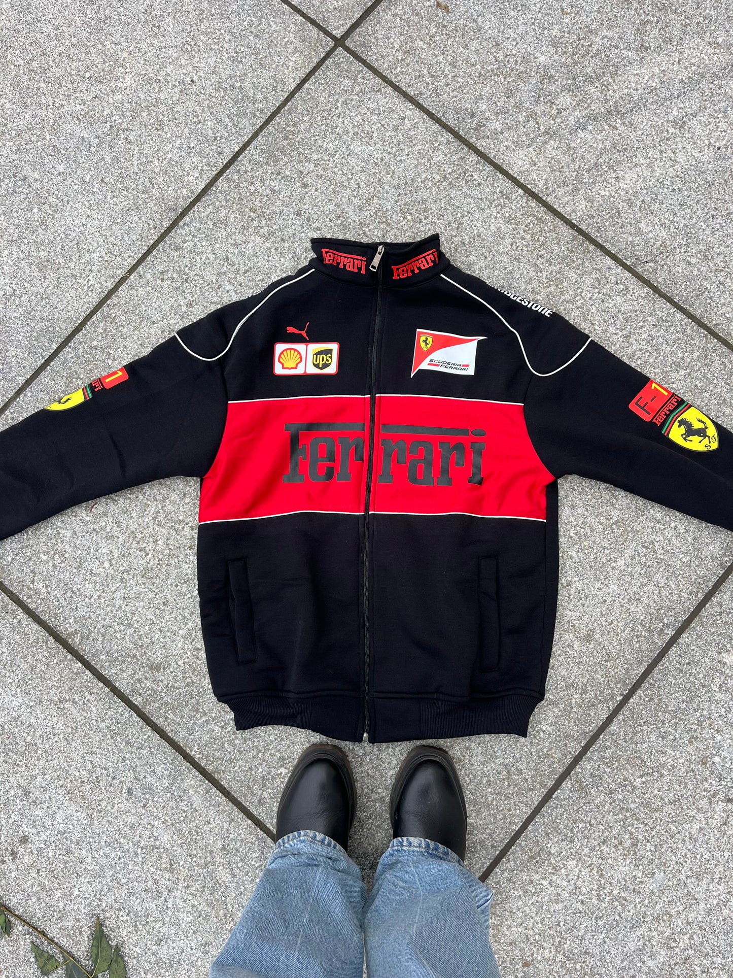 F1 BLACK FERRARI UNISEX RACING JACKET