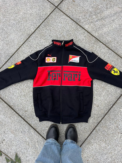 F1 BLACK FERRARI UNISEX RACING JACKET