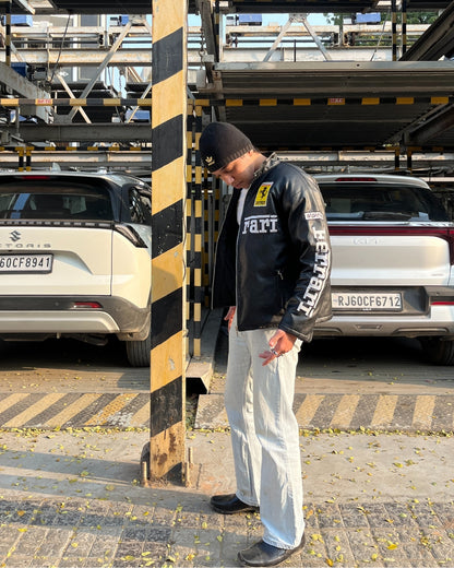 F1 BLACK FERRARI UNISEX LEATHER JACKET