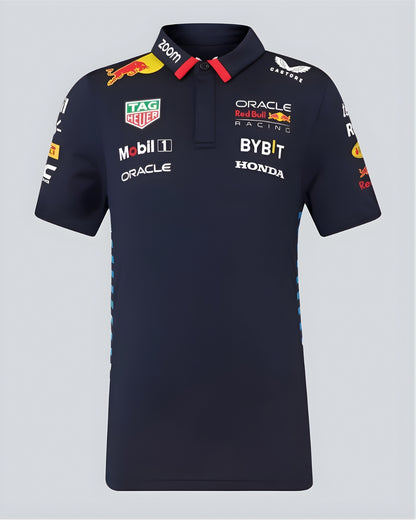 F1 REDBULL UNISEX BLUE POLO T-SHIRT
