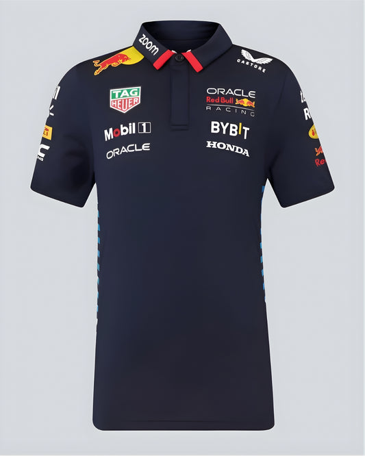 F1 REDBULL UNISEX BLUE POLO T-SHIRT
