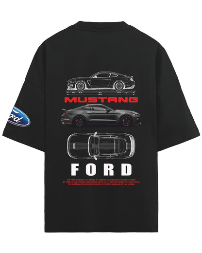 MUSTANG BLACK UNISEX T-SHIRT