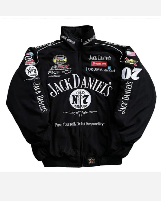 F1 Jack Daniel Puffer Embroidery Unisex Jacket l TSF