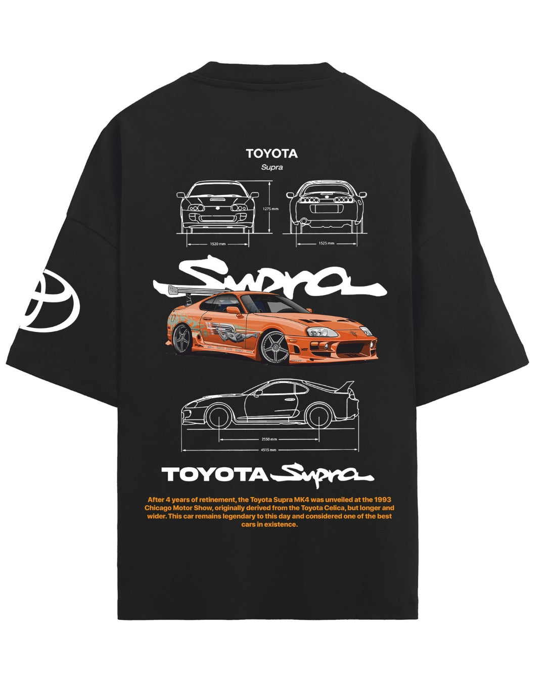 TOYOTA BLACK UNISEX T-SHIRT
