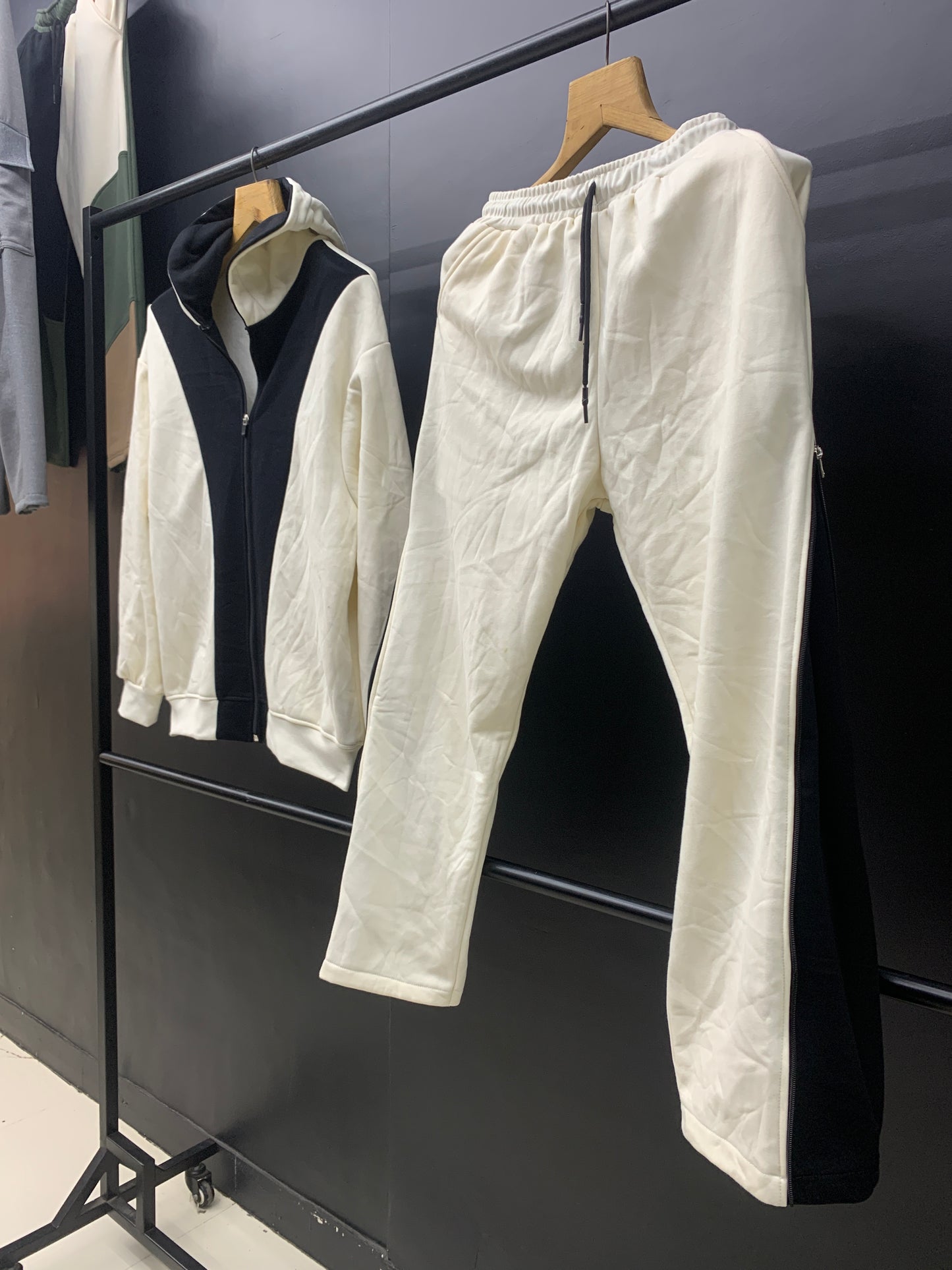 Cream and Beige Color Tracksuit For Mens