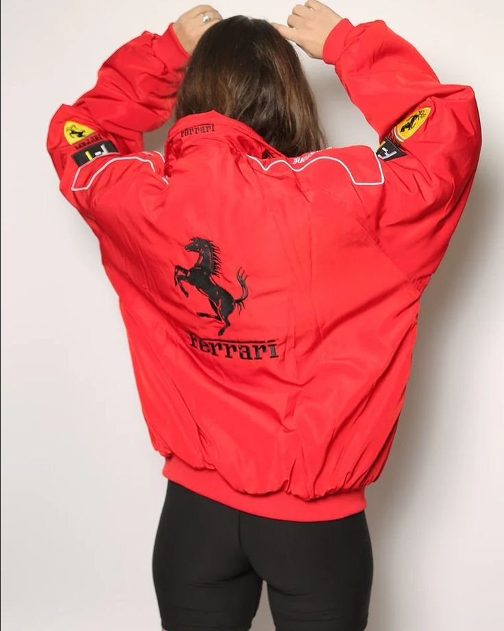F1 RED FERRARI UNISEX EMBROIDED JACKET