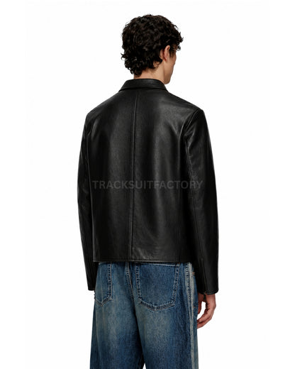 ZED BLACK LEATHER JACKET – UNISEX