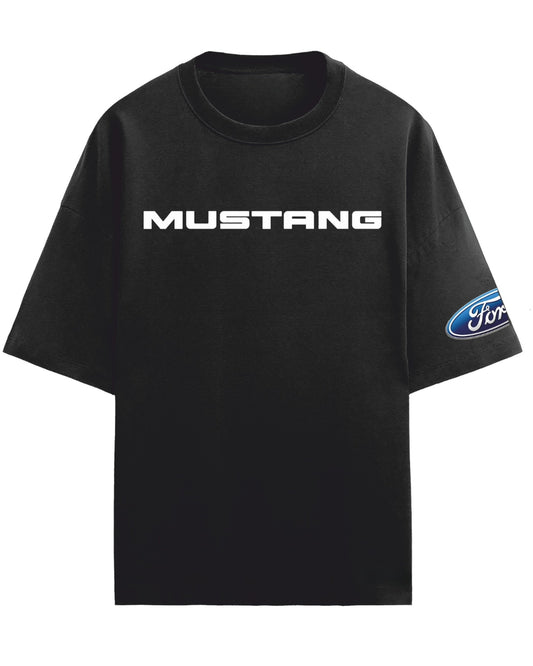 MUSTANG BLACK UNISEX T-SHIRT