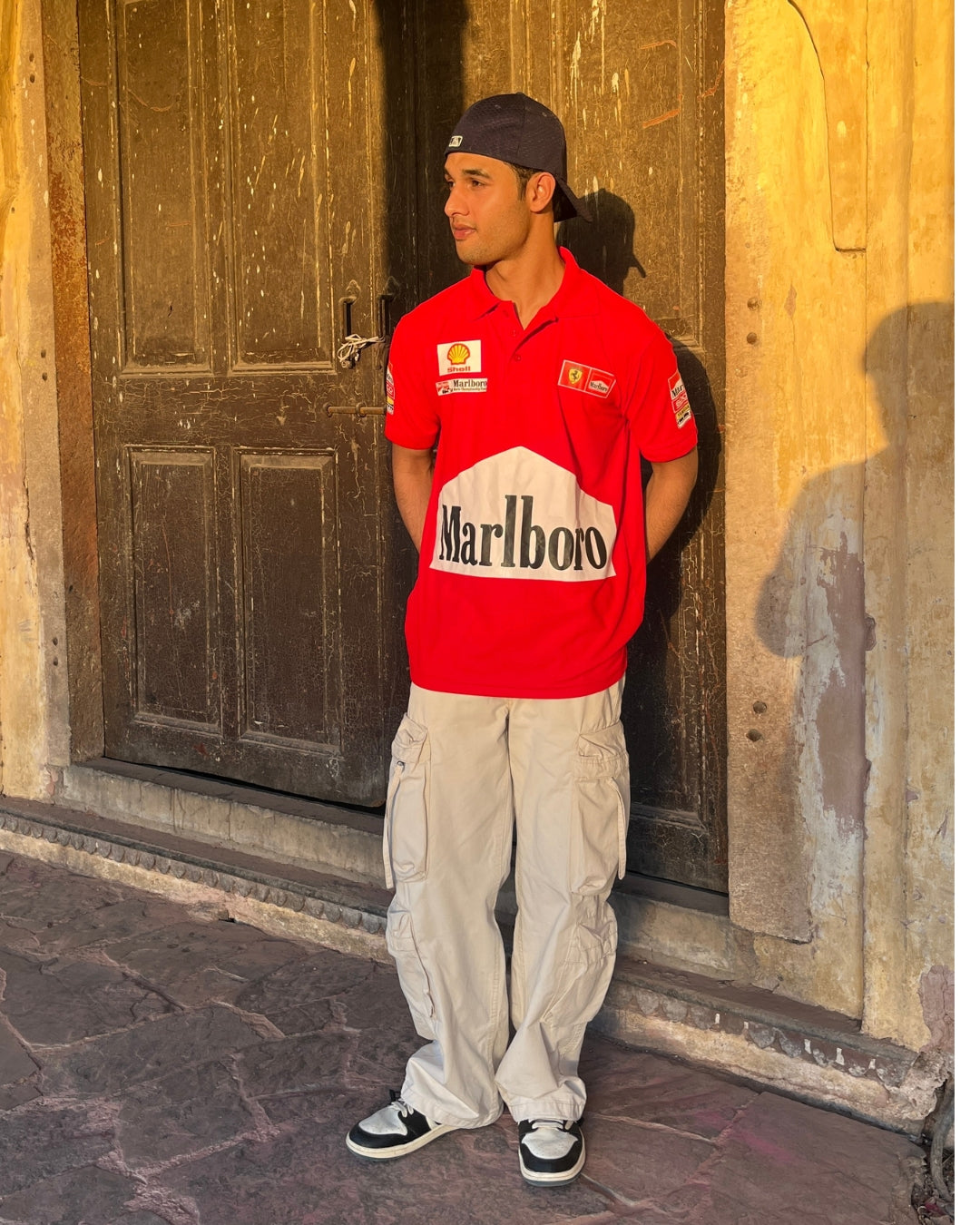 F1 MARLBORO UNISEX RED POLO T-SHIRT