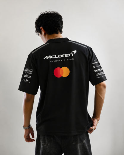 F1 MCLAREN UNISEX BLACK POLO T-SHIRT