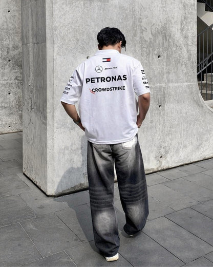 F1 PETRONAS UNISEX WHITE POLO T-SHIRT