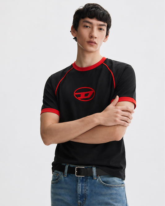 DIES#L BLACK & RED RINGER T-SHIRT