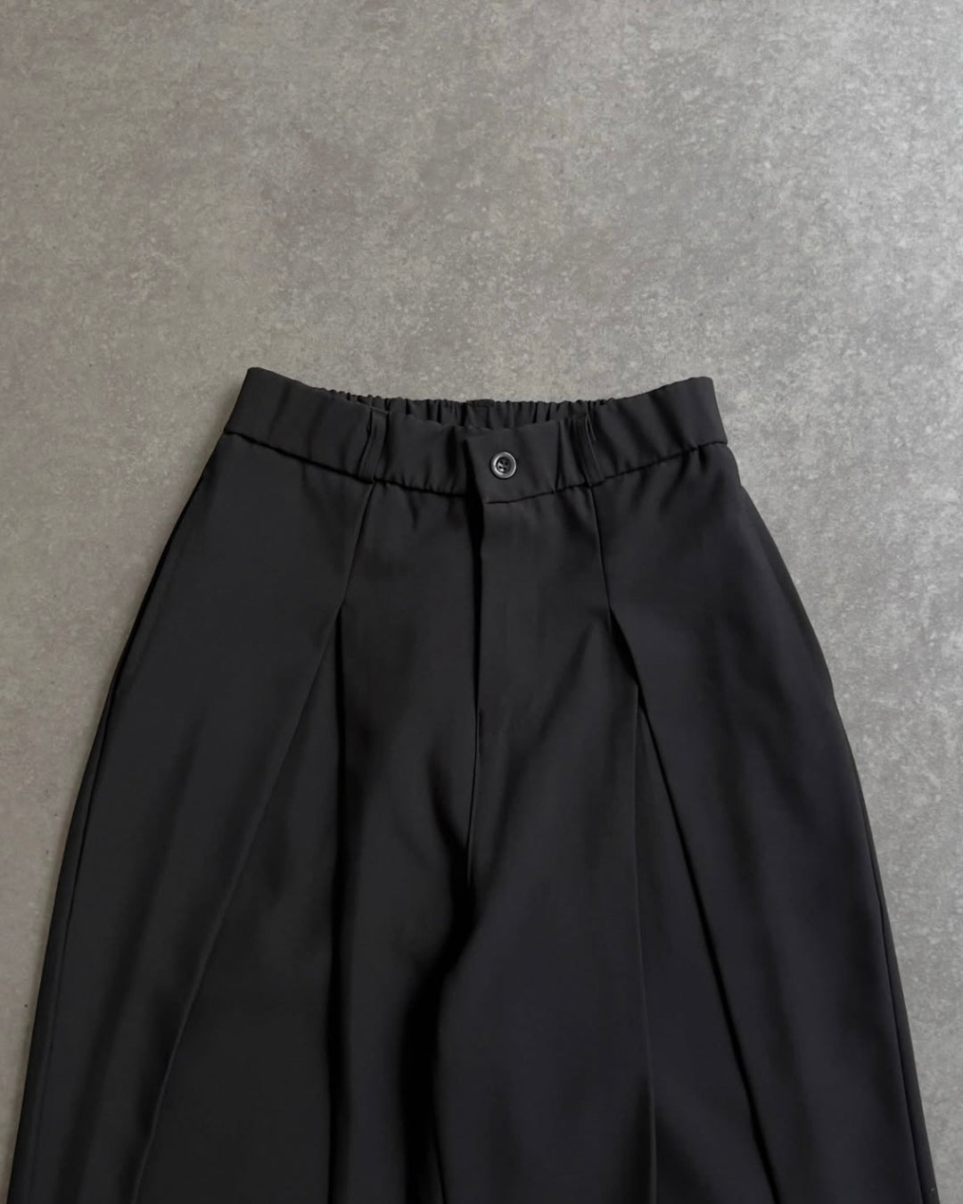 BLACK DOUBLE PLATE WIDE LEG PANT
