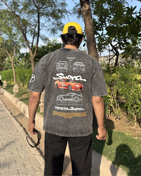 TOYOTA UNISEX ACID WASH T-SHIRT