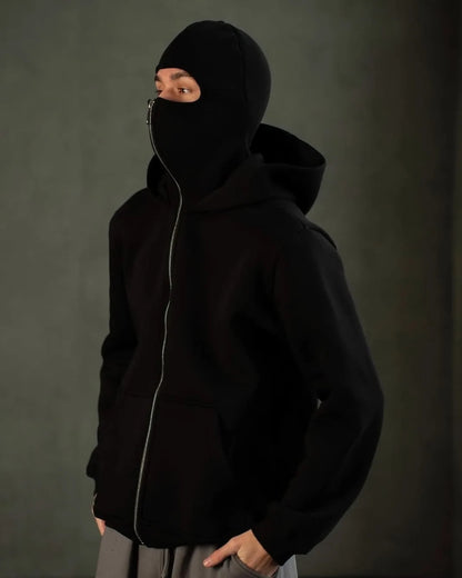 Ninja Balaclava Unisex Black Hoodie