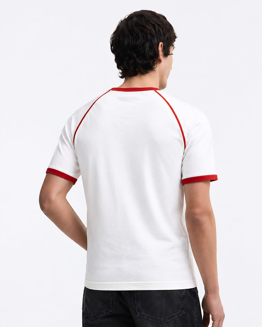 DIES#L WHITE & RED RINGER T-SHIRT