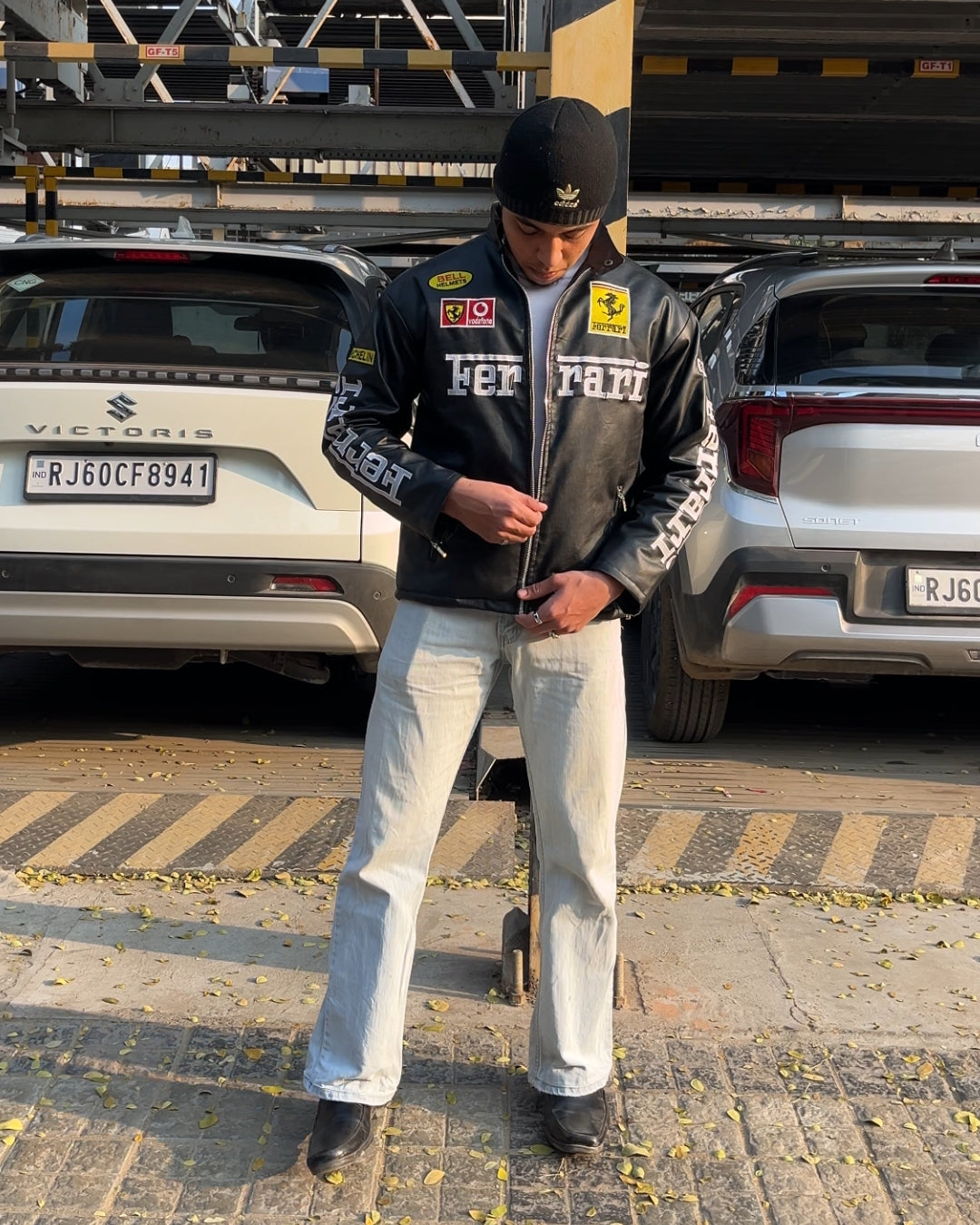 F1 BLACK FERRARI UNISEX LEATHER JACKET