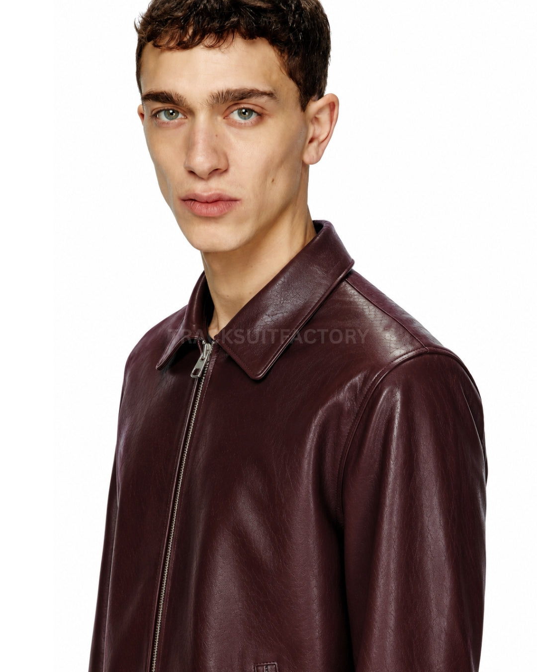 WINE RED LEATHER JACKET – UNISEX