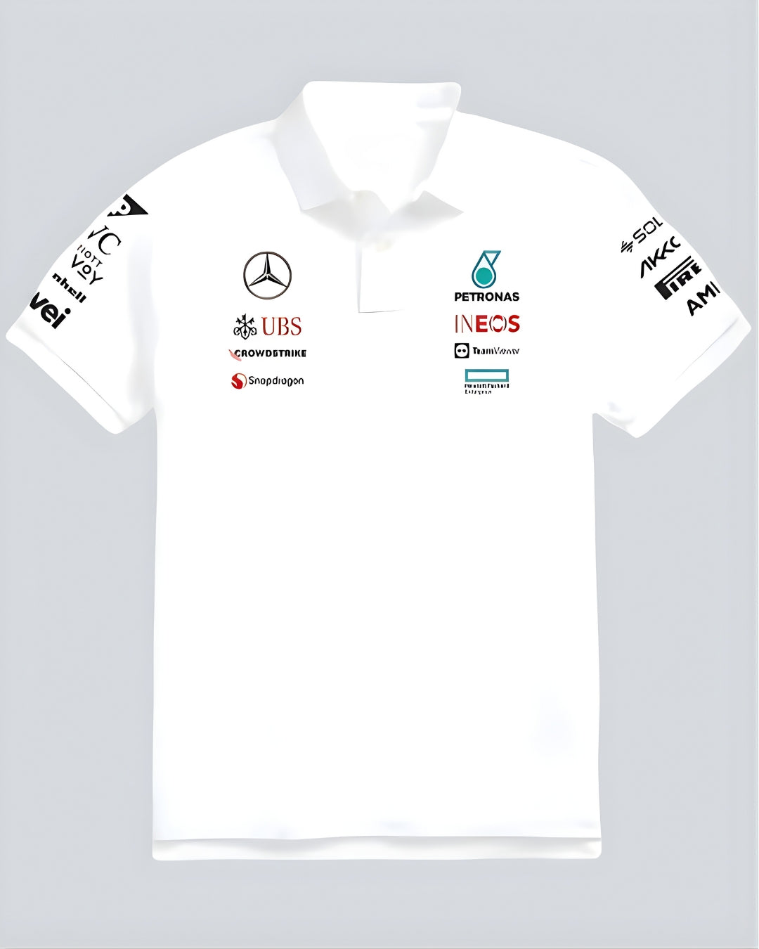F1 PETRONAS UNISEX WHITE POLO T-SHIRT