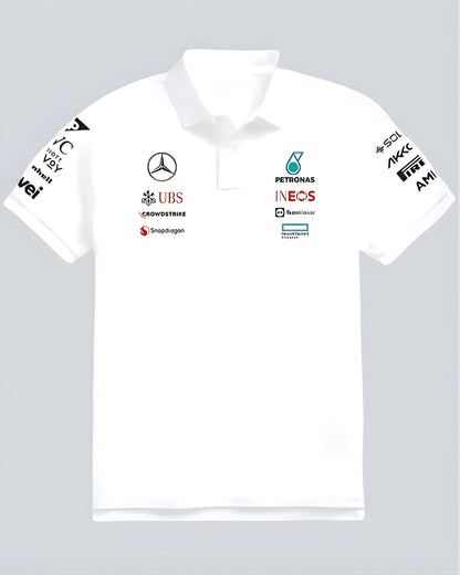 F1 PETRONAS UNISEX WHITE POLO T-SHIRT