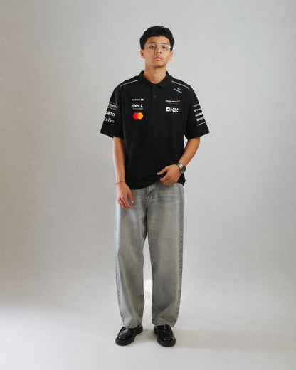 F1 MCLAREN UNISEX BLACK POLO T-SHIRT