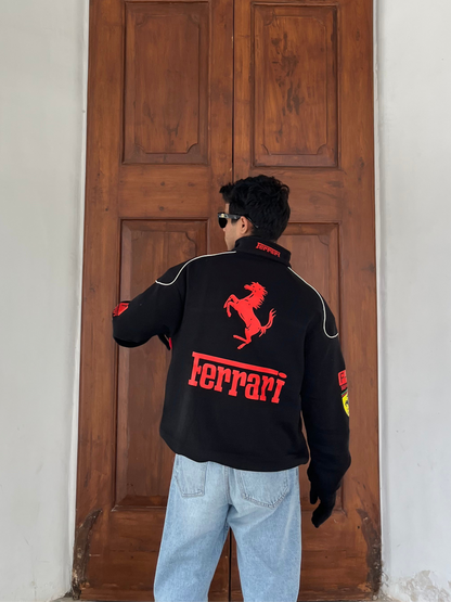 F1 BLACK FERRARI UNISEX RACING JACKET