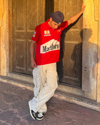 F1 MARLBORO UNISEX RED POLO T-SHIRT