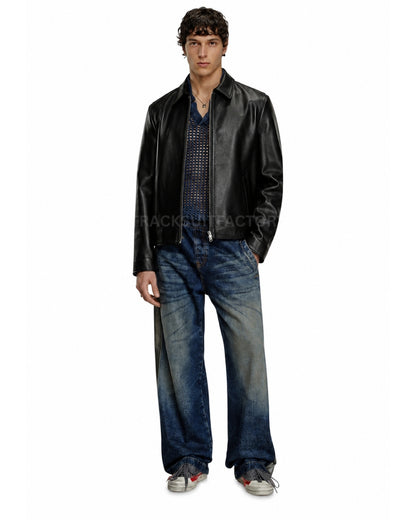 ZED BLACK LEATHER JACKET – UNISEX