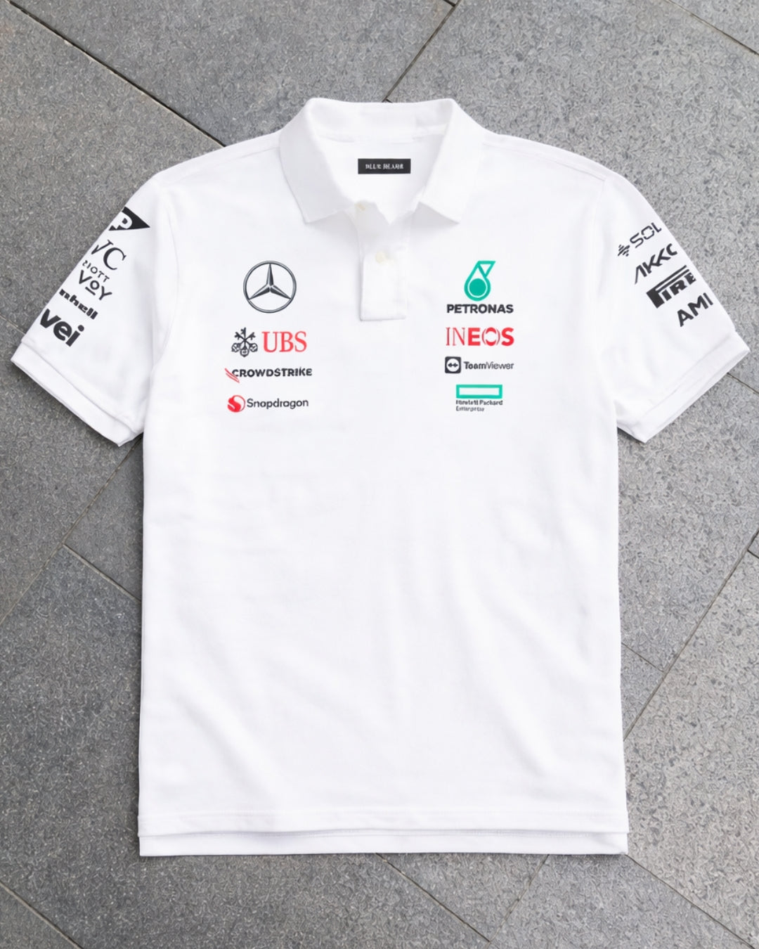 F1 PETRONAS UNISEX WHITE POLO T-SHIRT