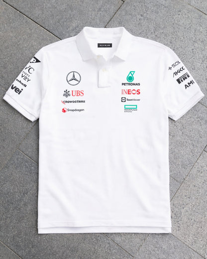 F1 PETRONAS UNISEX WHITE POLO T-SHIRT