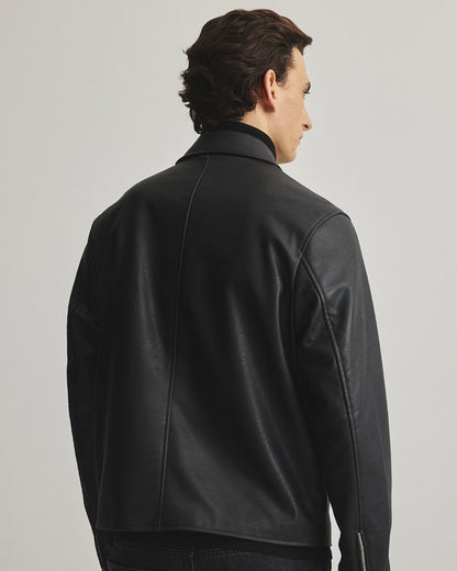 ASTHETIC LEATHER UNISEX COLLARED JACKET